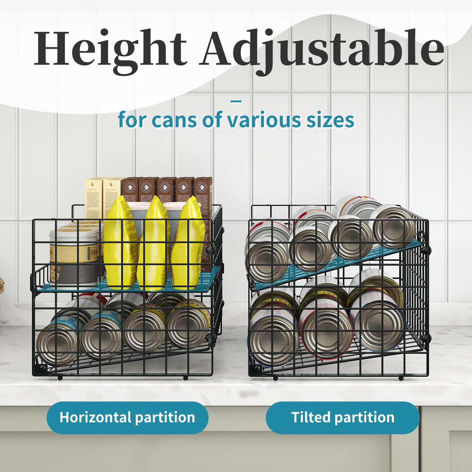 Sbanmao horizontal setup demonstrates additional storage capacity for more cans.