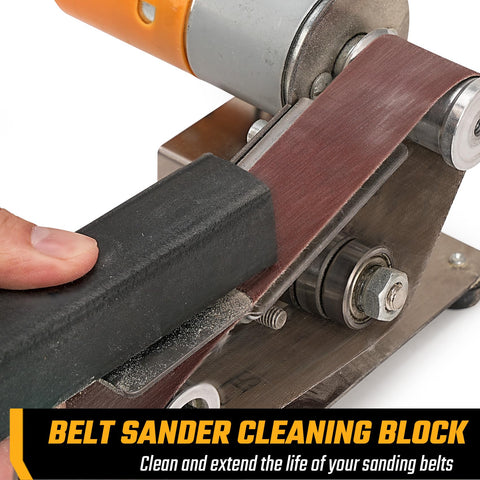 Sbestily four-shock-absorbing feet stabilize the work surface.