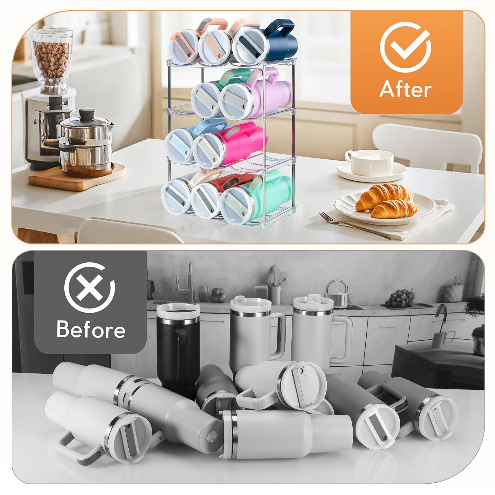 Sbosbo quick-install design enables tool-free assembly for fast kitchen organization.