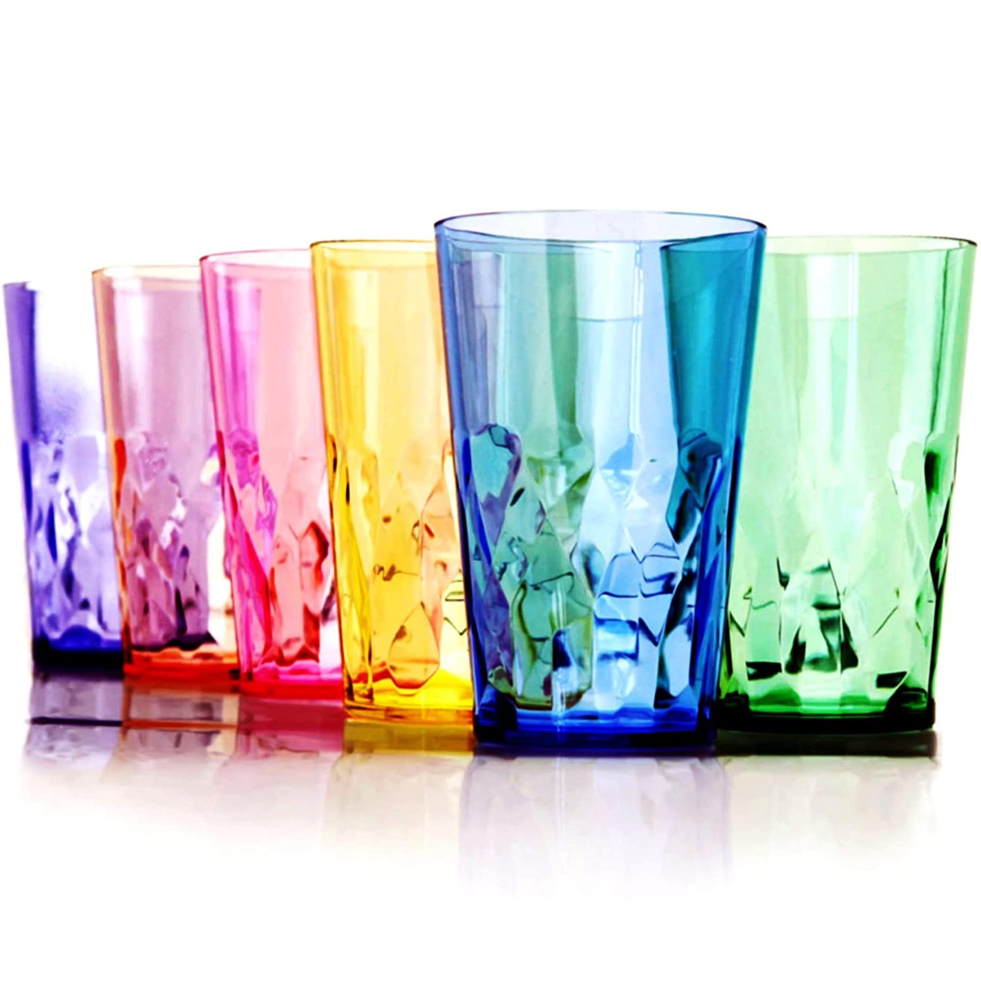 SCANDINOVIA 19oz unbreakable glasses with colorful tumblers for stylish everyday sipping