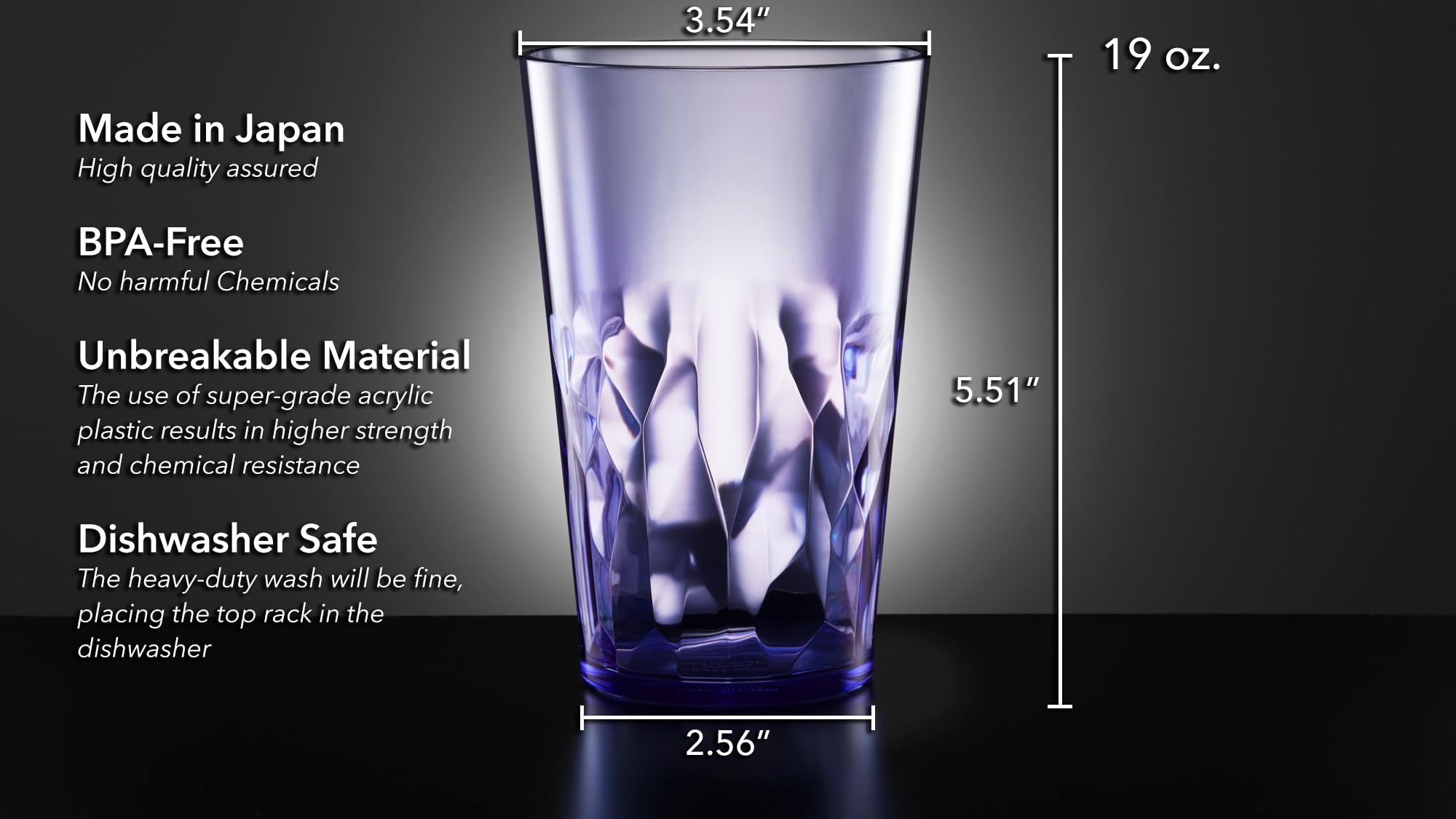 SCANDINOVIA unbreakable glasses stackable design for compact kitchen storage