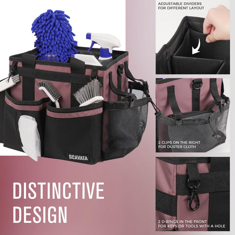 SCAVATA interior with 2 adjustable dividers for flexible organization.