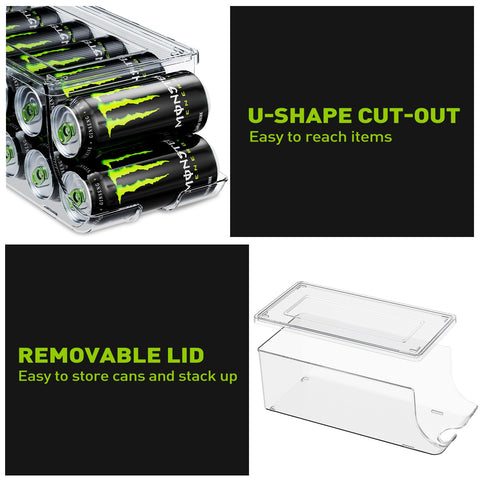 SCAVATA fridge use bin highlights space-saving organization for freezer or pantry