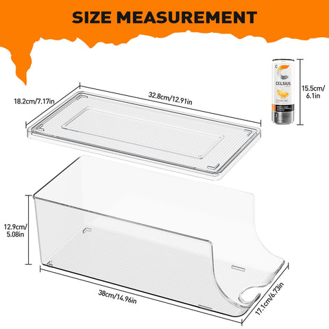 SCAVATA skinny can organizer in freezer-friendly design keeps drinks organized in cold storage