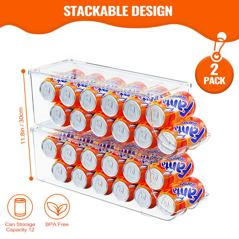 SCAVATA clear can bin offers easy visibility to grab drinks fast