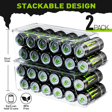 SCAVATA stackable can dispenser with lid closed showing protection and compact storage