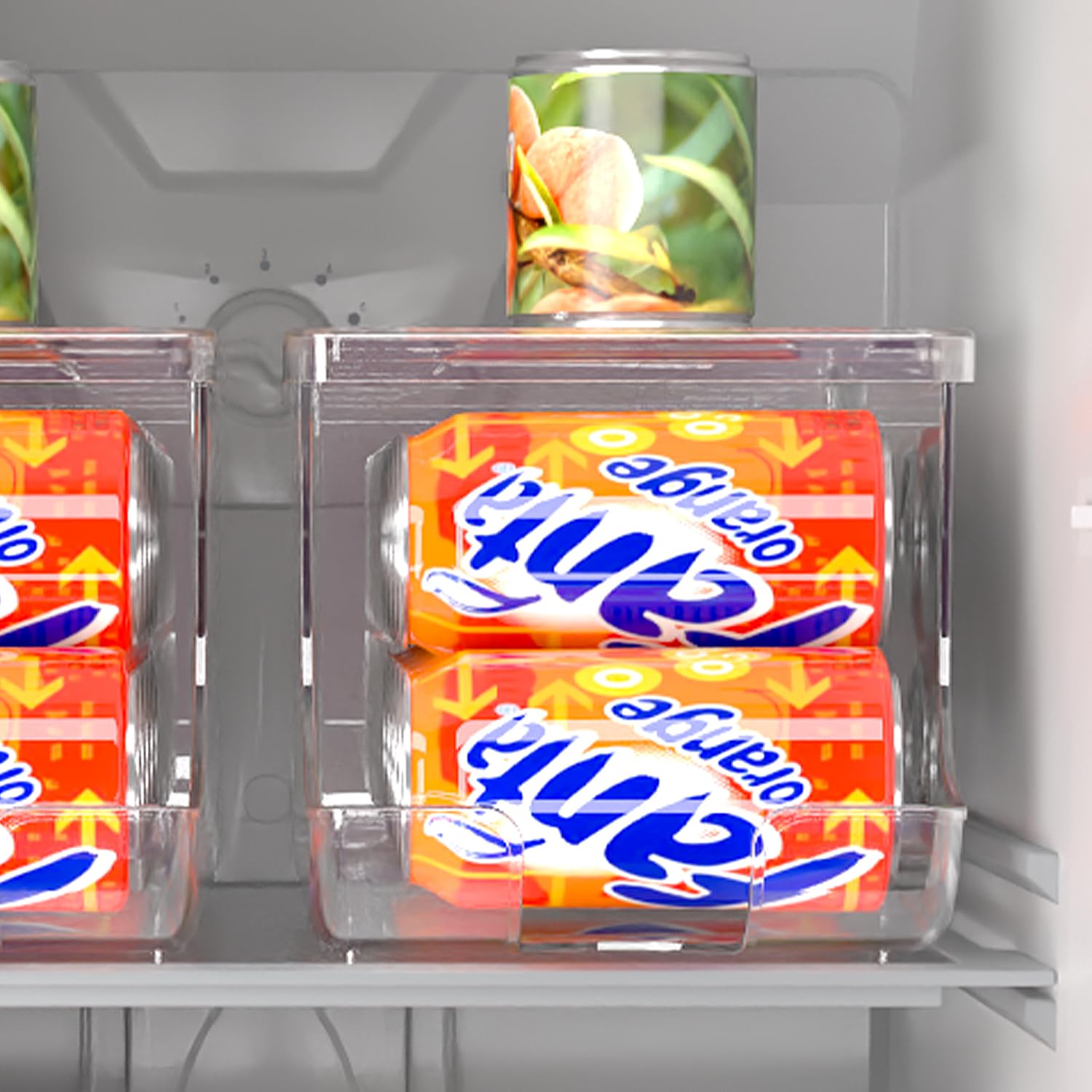 SCAVATA bin helps quickly locate sodas, teas, and juices without unpacking