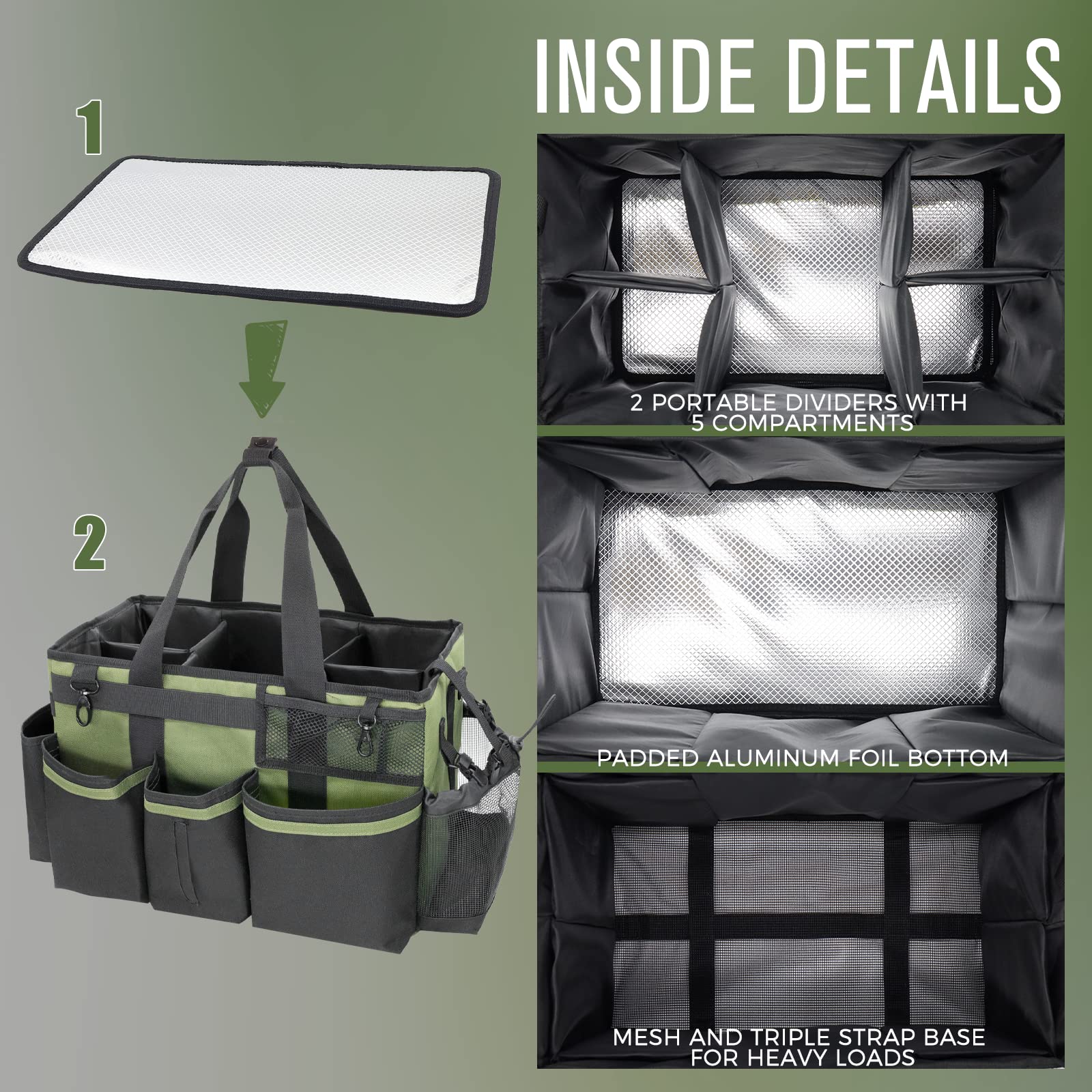 SCAVATA aluminum foil bottom keeps contents dry and clean.