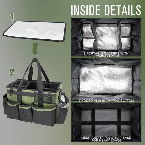 SCAVATA aluminum foil bottom keeps contents dry and clean.