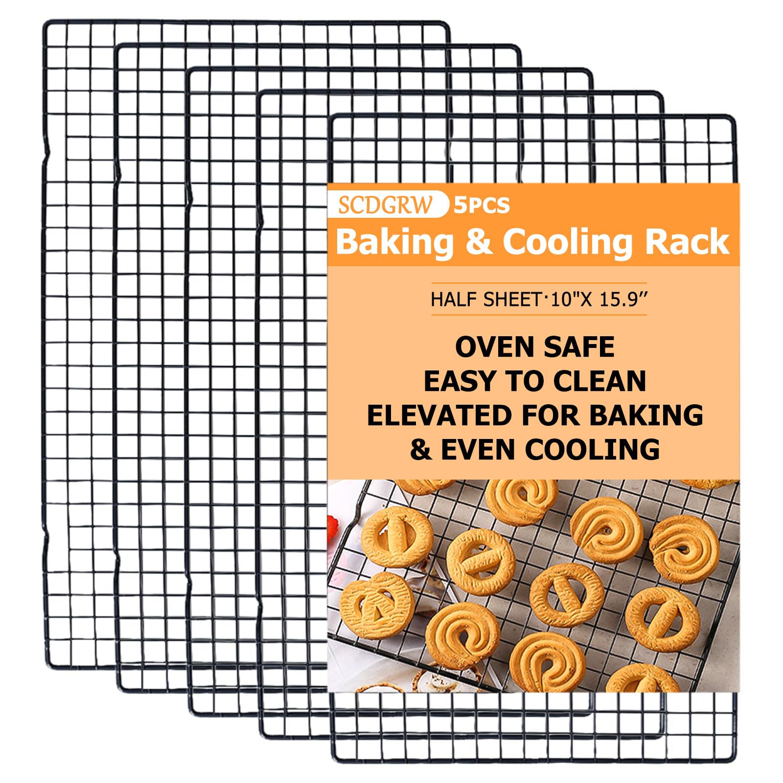 SCDGRW 5pcs cooling racks with 10x16 layout for even cooling and airflow