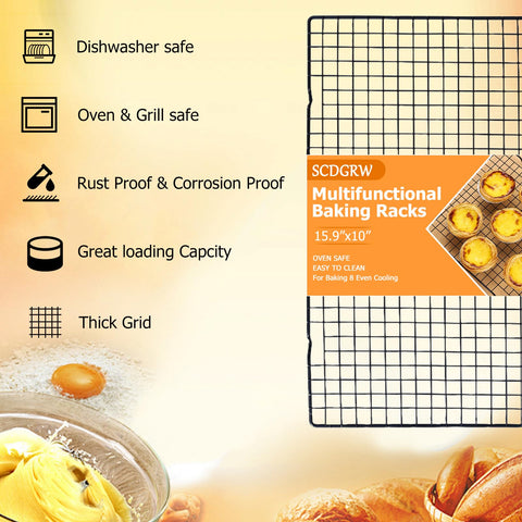 SCDGRW oven roasting rack supports even heat distribution