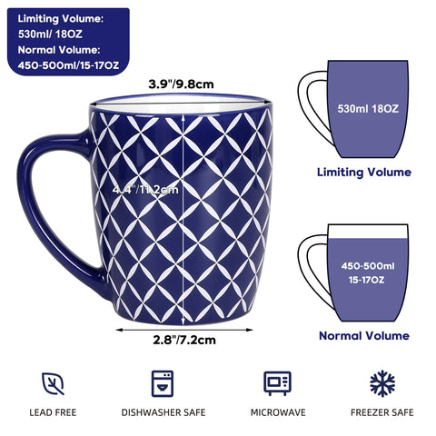 Schliersee geometric-pattern mug shown as part of the 6-piece set
