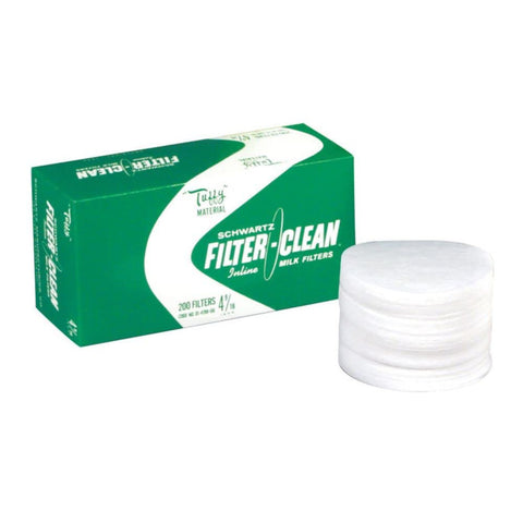 Schlueter disk in-use during milking delivers fast, uniform filtration.