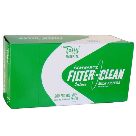 Pack of 200 Schlueter disks supports reliable daily dairy filtration.