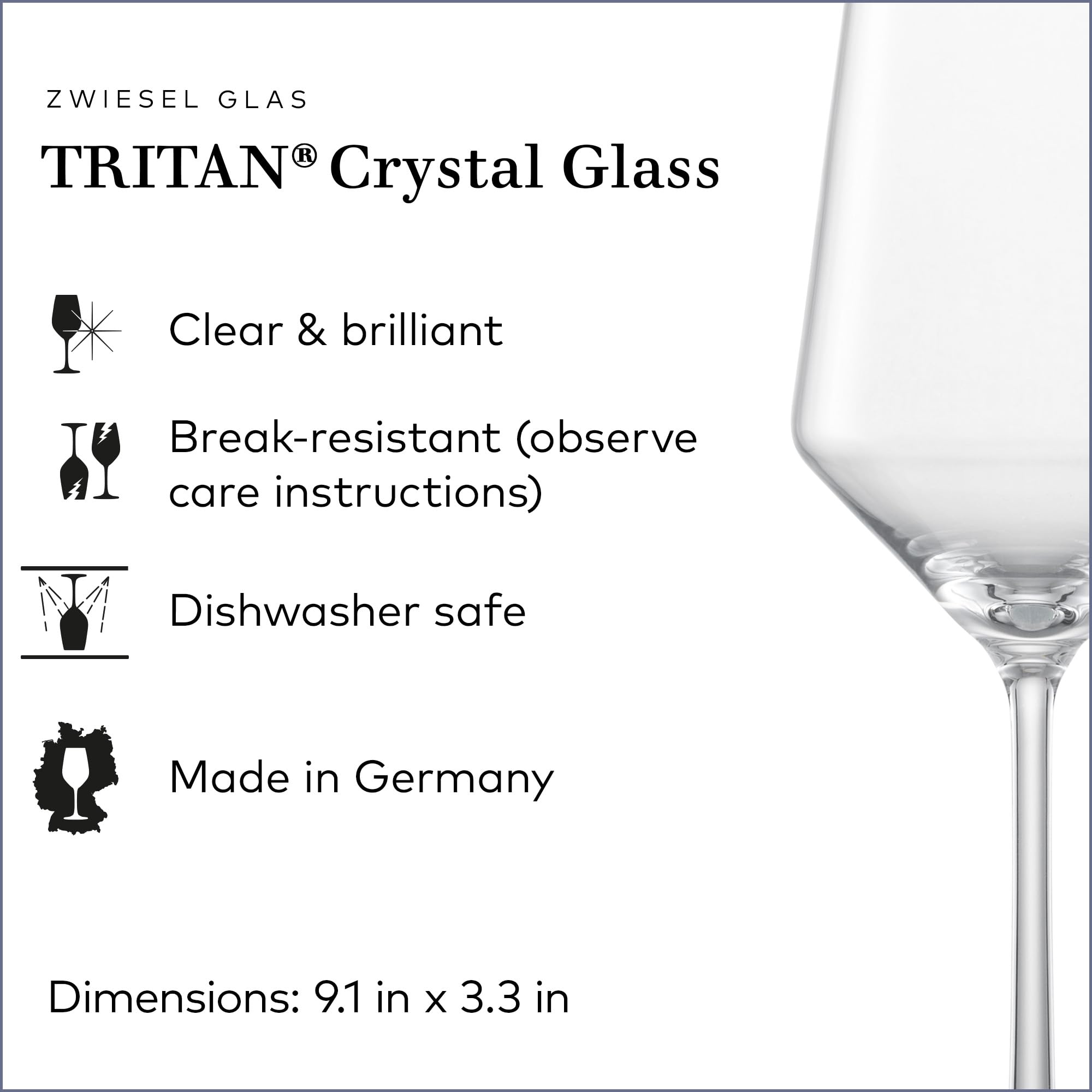 Schott Zwiesel Pure Sauvignon Blanc glass on an elegant table setting