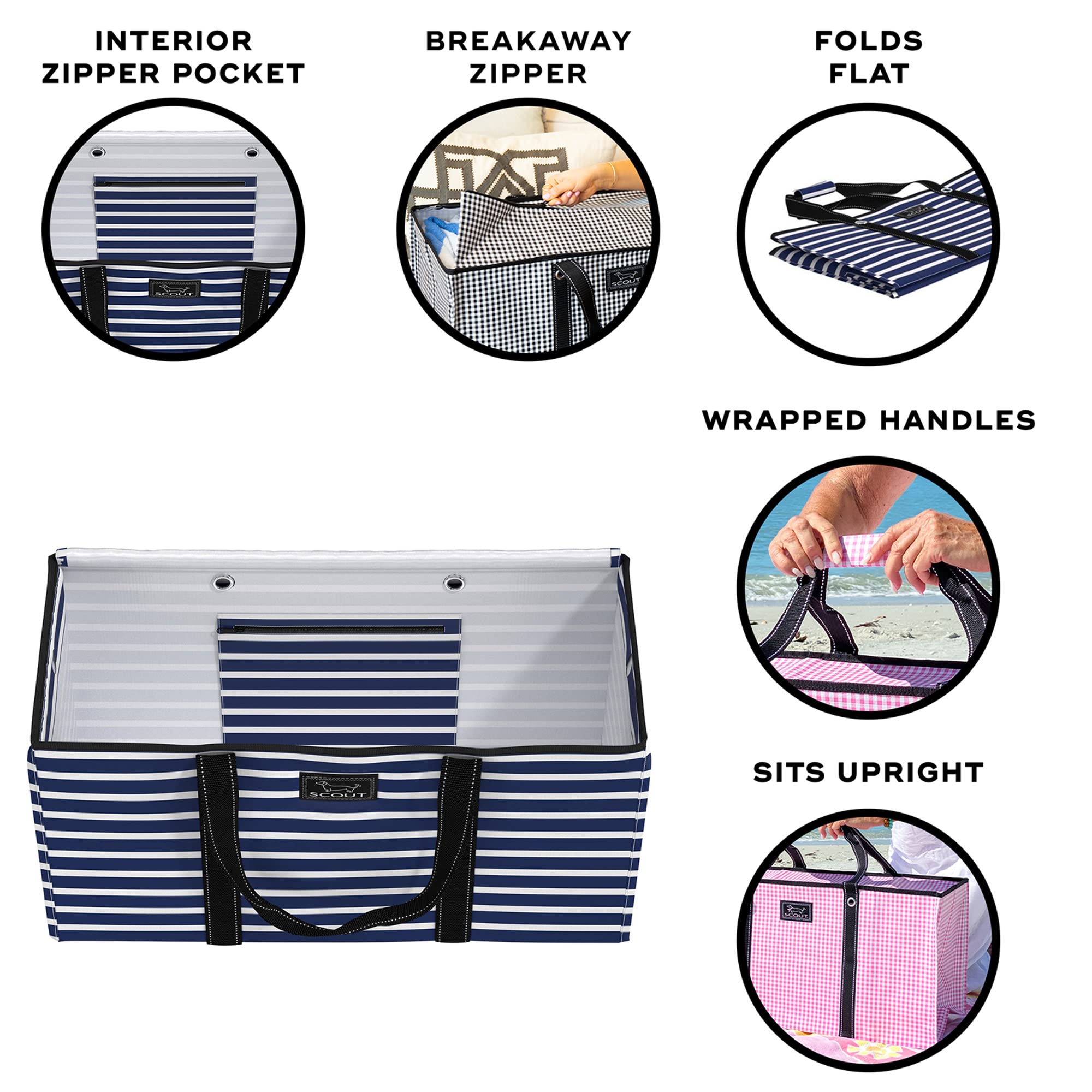 SCOUT Errand Boy tote with breakaway zipper for secure closure during errands.