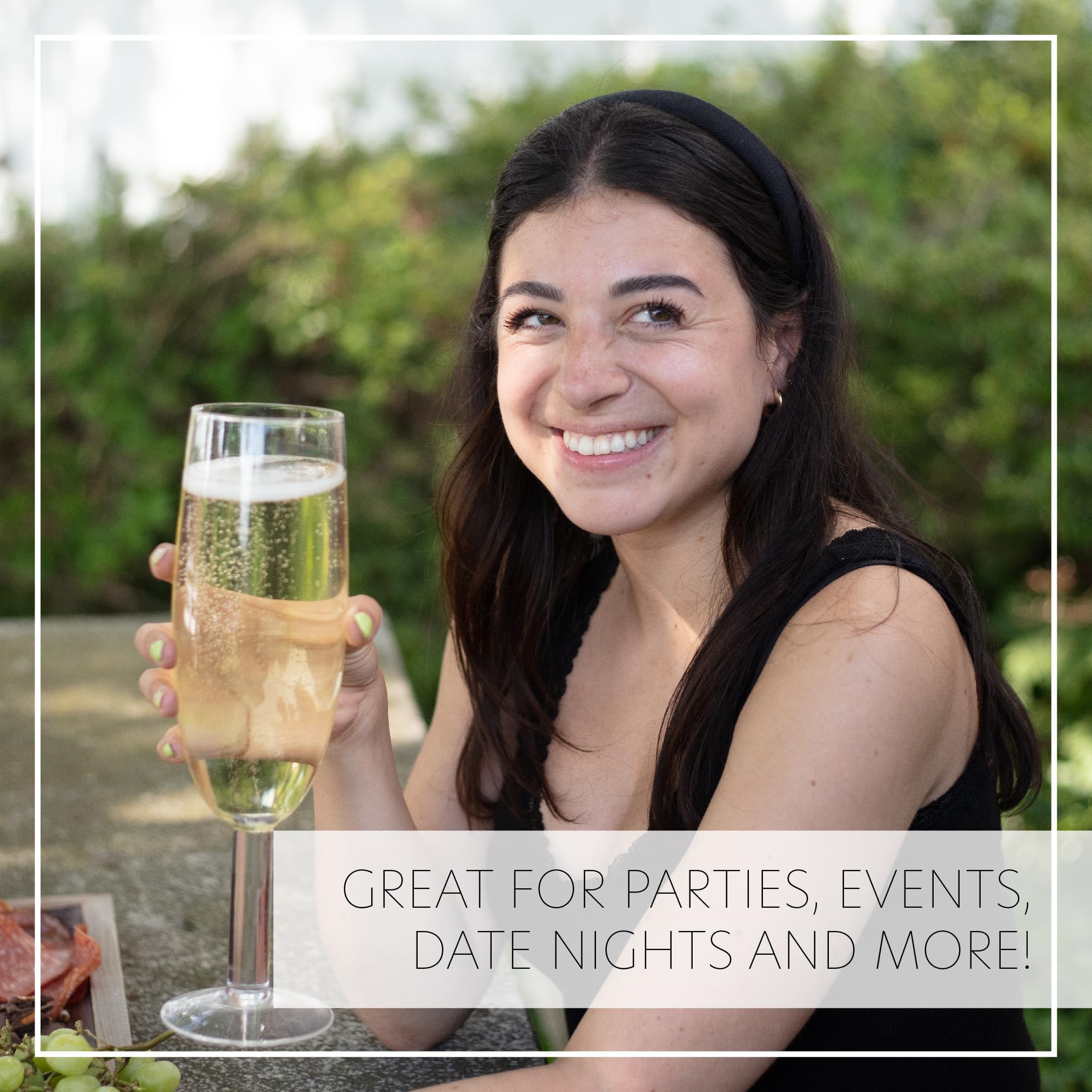 SCS Direct 11.75-inch tall champagne glass adds impressive centerpiece presence.