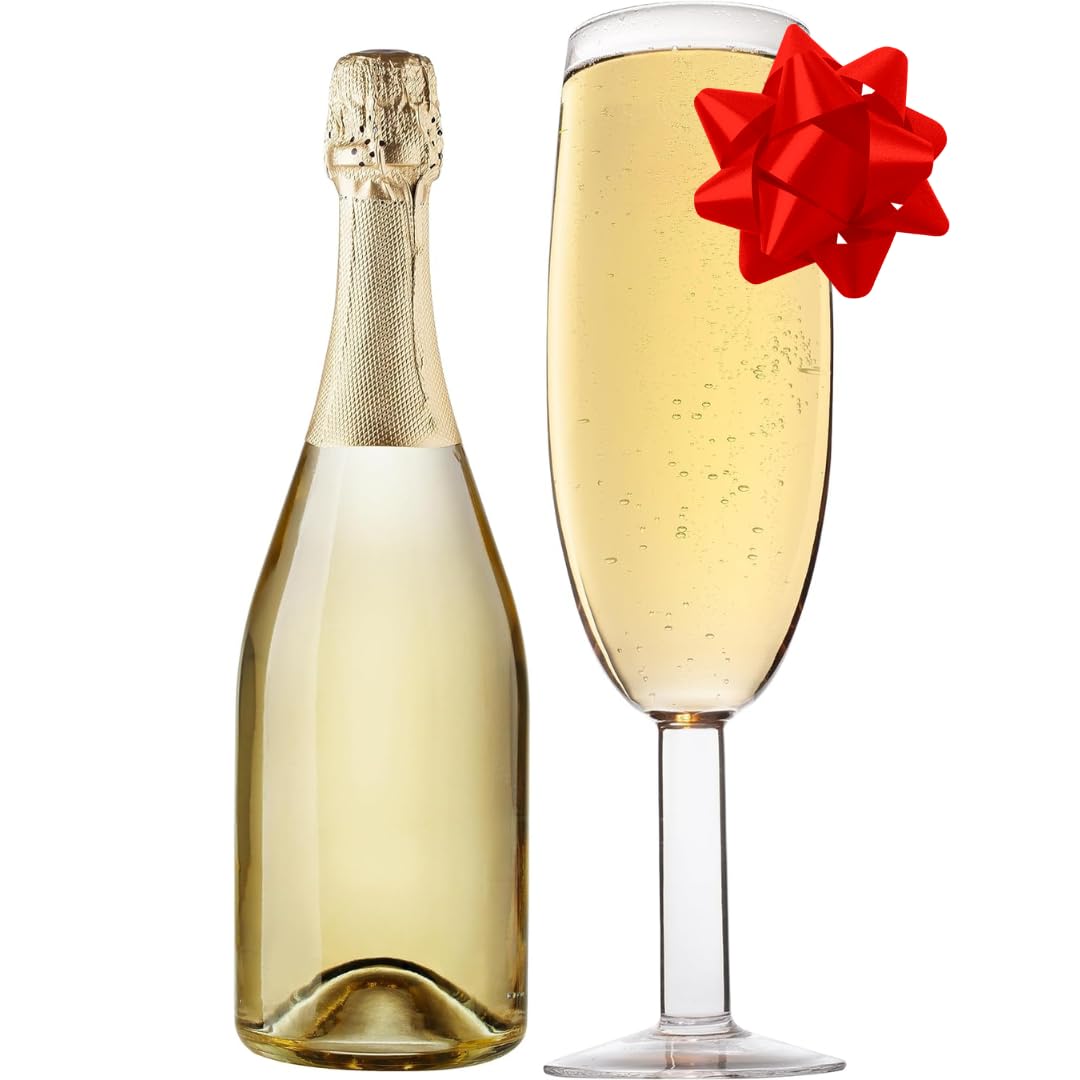 SCS Direct oversized 25oz flute showcases a full-bottle toast in crystal clarity.