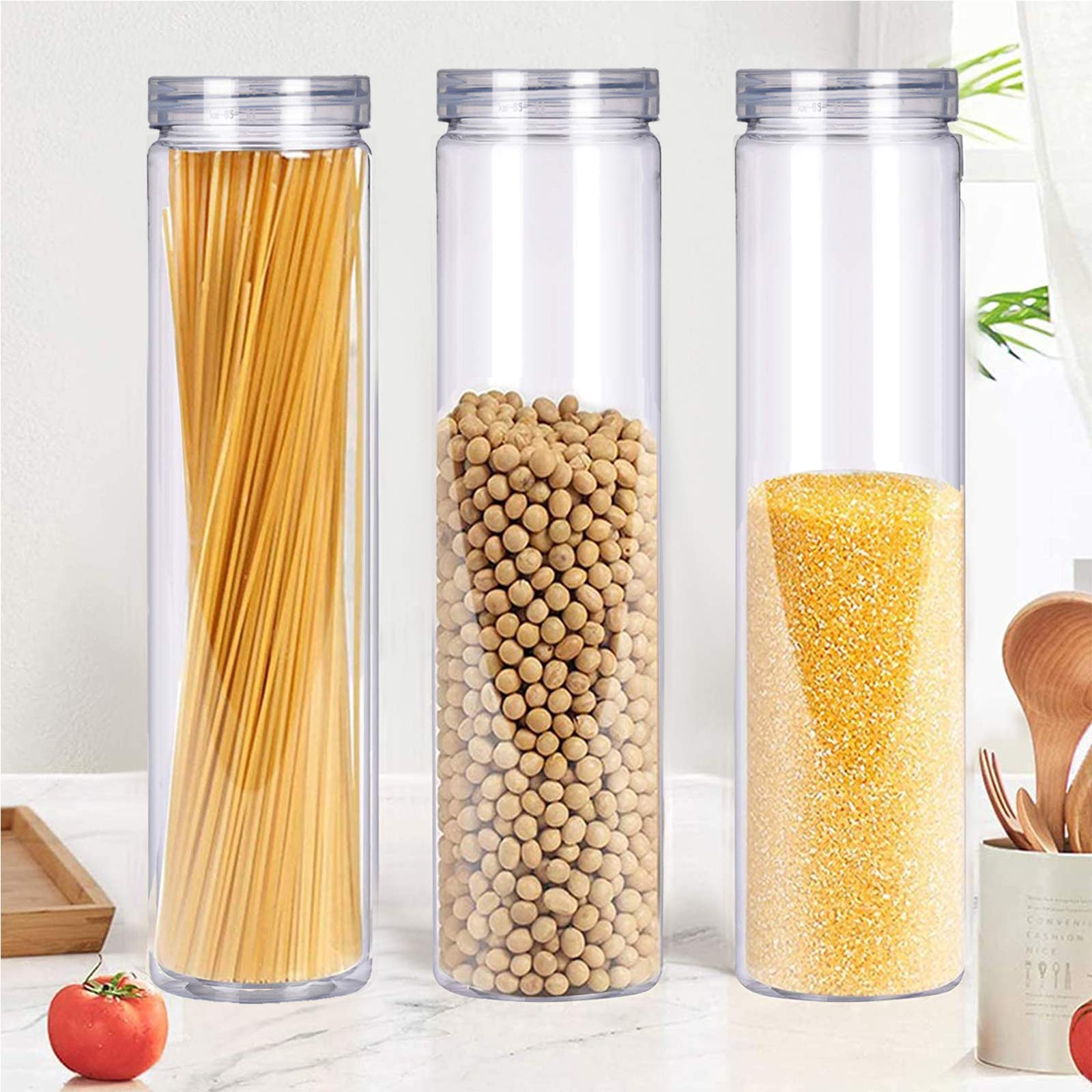 SCWBOEII jar with screw-on lid demonstrates spill-free kitchen storage.