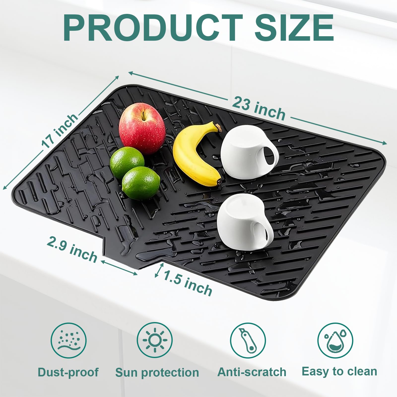 SCYFREID heat-resistant mat withstands up to 450°F to protect surfaces.
