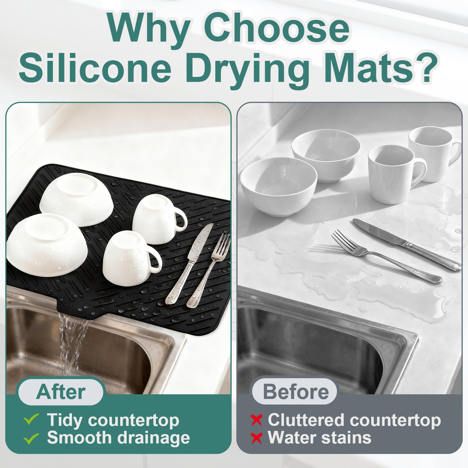 SCYFREID mat doubles as bathroom shelf or sponge holder.