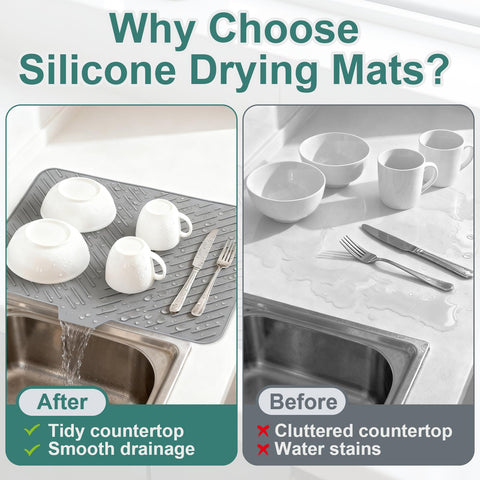 SCYFREID silicone drying mat BPA-free and food-grade for safe daily use