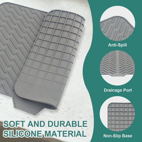 SCYFREID silicone drying mat resists heat up to 450°F to protect surfaces