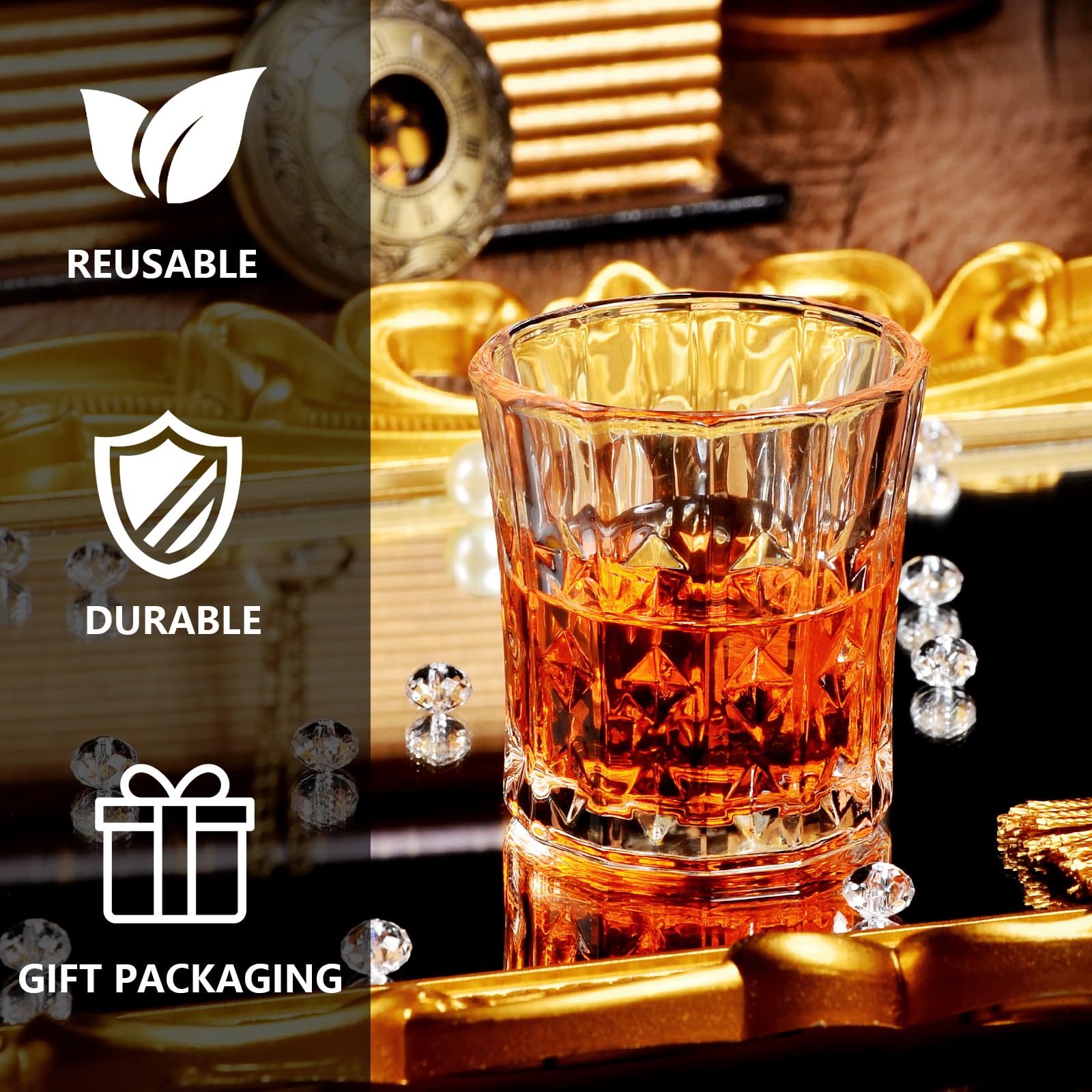 Sdatook 2oz shot glasses durable build ideal for daily entertaining