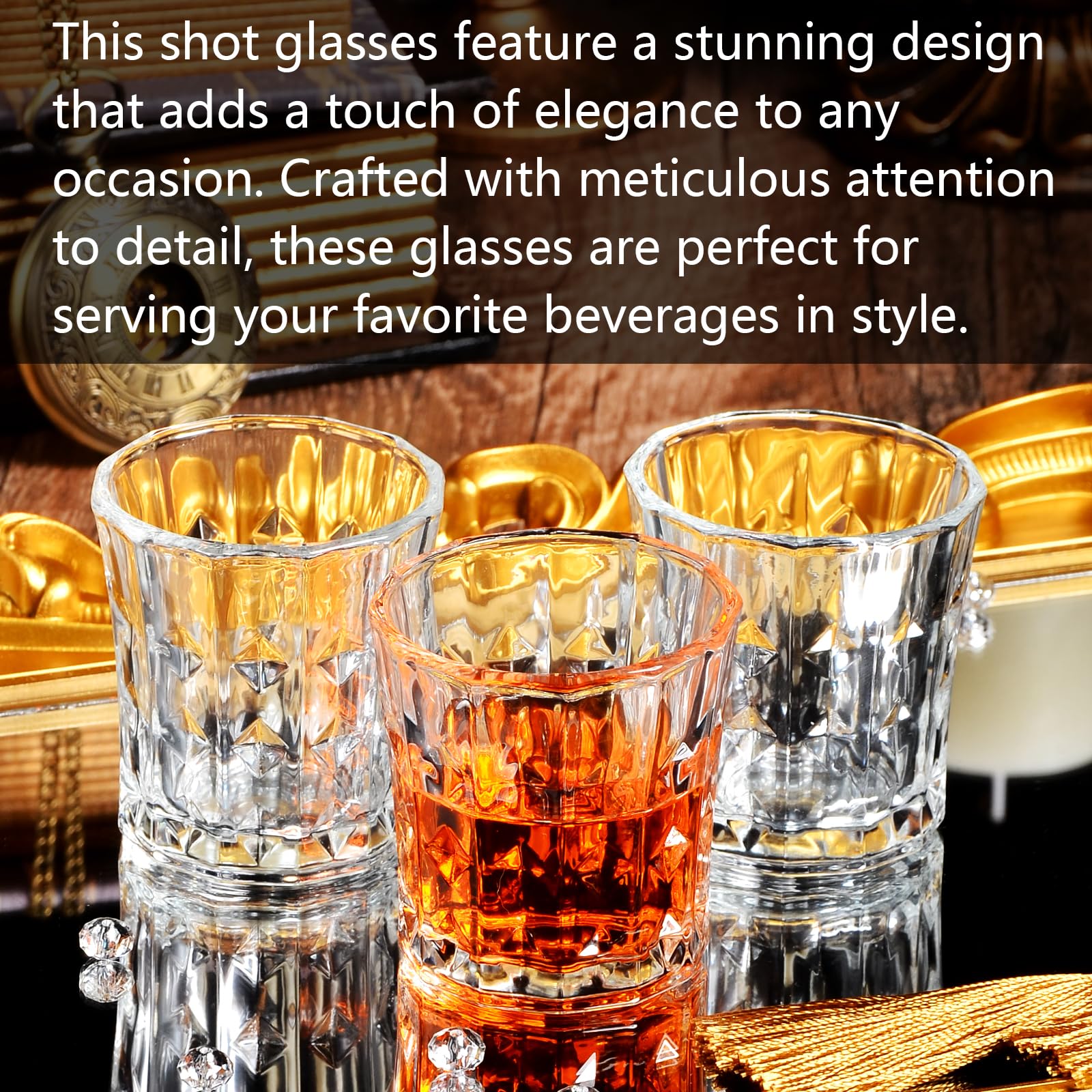 Sdatook cordial shot glasses etched patterns for toasts