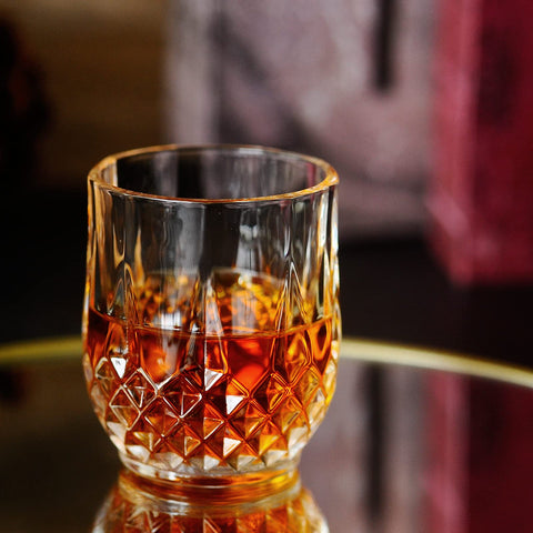 Sdatook 3oz glasses with diamond etching suit dessert drinks.