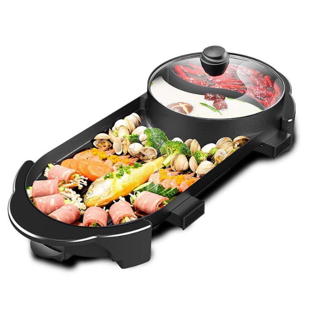 SEAAN hot pot grill combo in kitchen setup showing versatility for gatherings.