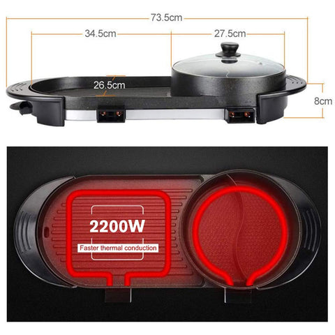 SEAAN oil leakage port minimizes smoke for cleaner indoor cooking.