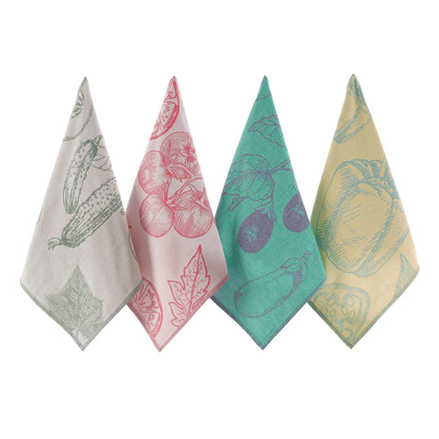 Sea Me At Home eggplants towels; absorbent Turkish cotton for kitchen drying