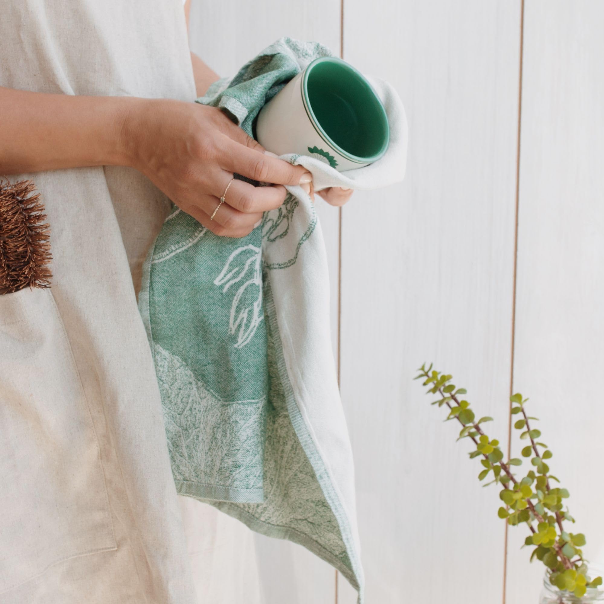 Sea Me At Home Turkish cotton towels; plush feel and quick dry in busy kitchens