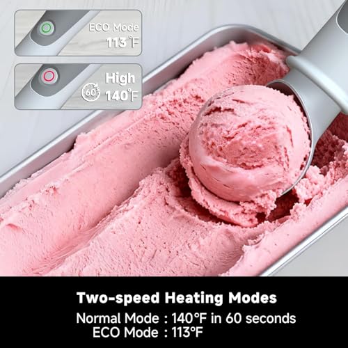 Dual warming SEAINGO scoop ready for 140℉ or ECO mode
