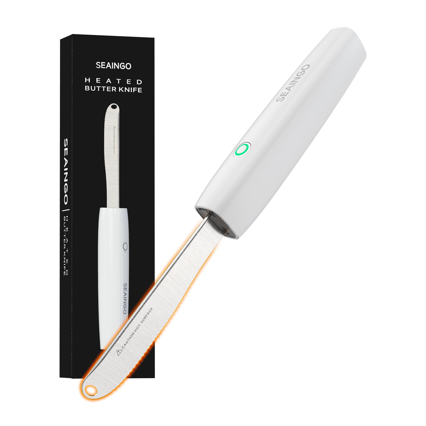 SEAINGO heating butter knife spreader in hand softly softening butter for toast