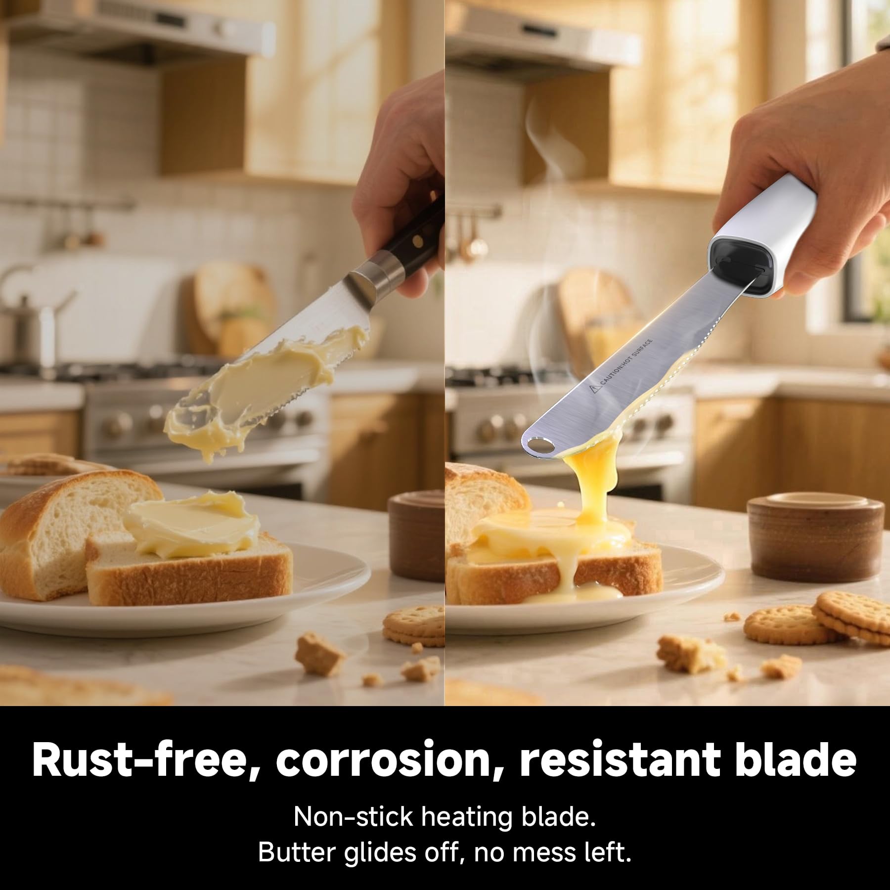 SEAINGO nonstick stainless steel blade resists residue and eases cleaning