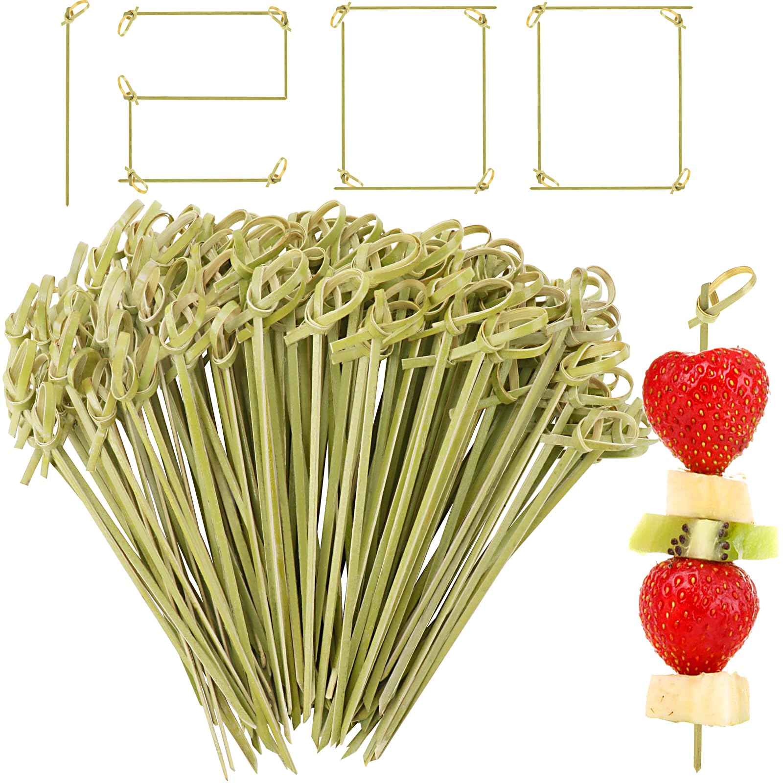 SEANSDA 1200pcs cocktail picks with knot top hold appetizers securely.