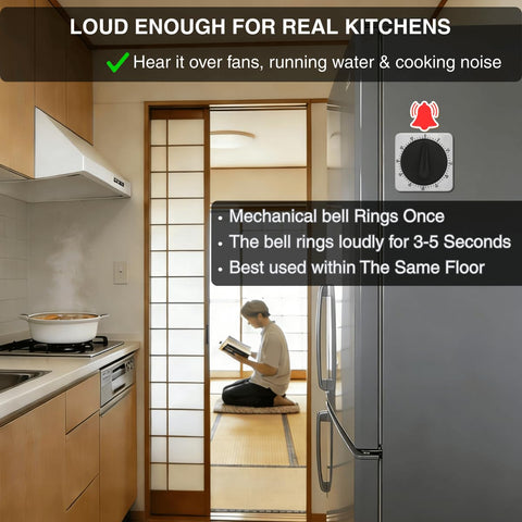 Searon magnetic-base timer convenient for fridge or metal surfaces