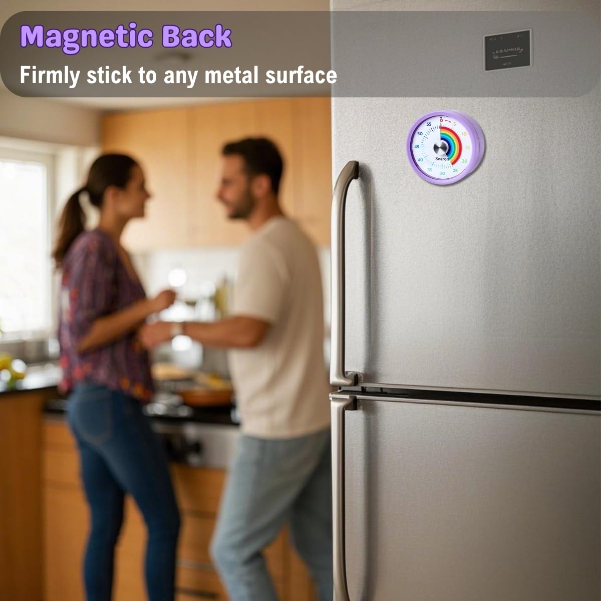 Searon visual timer no ticking with colored disk for quick time checks.