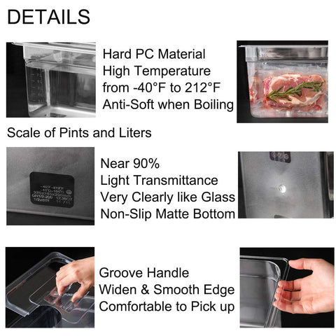 SEAYIN 8-inch height fits many immersion circulators.