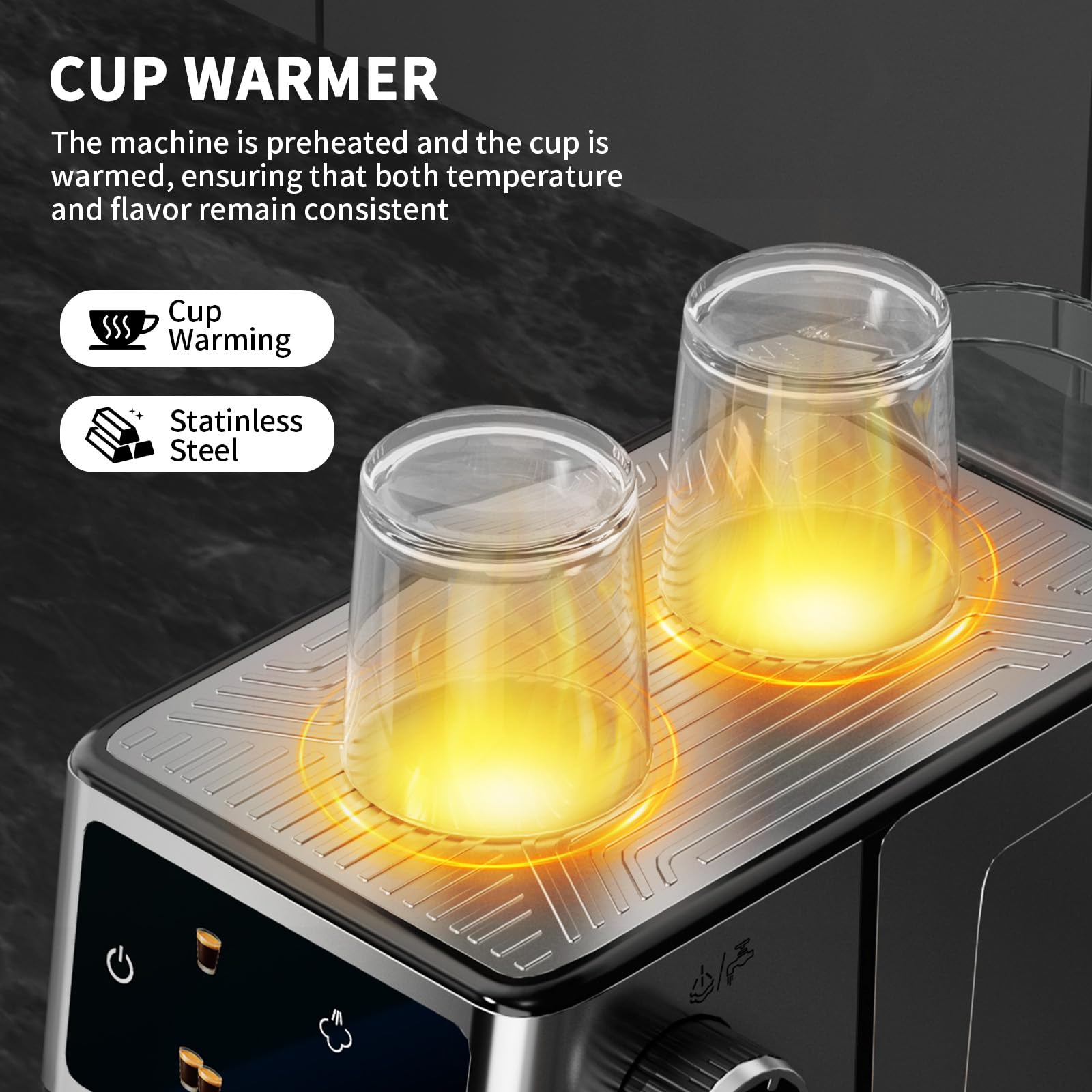 SECPOEDR drip tray and easy-clean design for home convenience