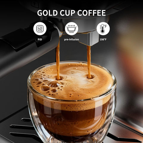 SECPOEDR espresso pour shot with rich crema and balanced flavor