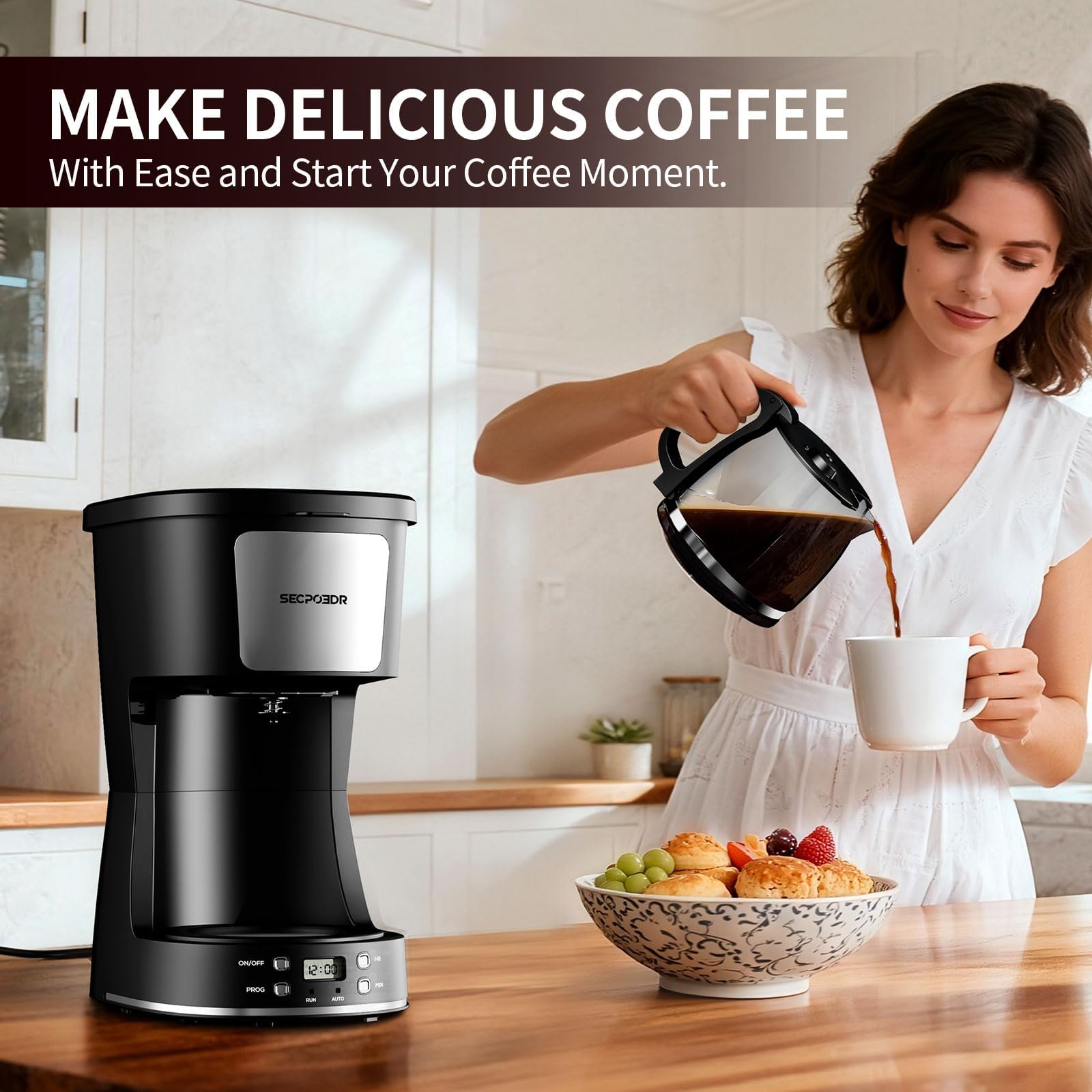 SECPOEDR compact design fits kitchens and offices with style.