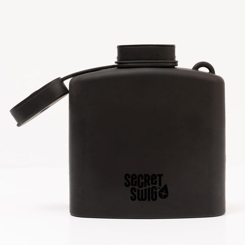 Secret Swig air-vented-funnel enables smooth pours with minimal spills.