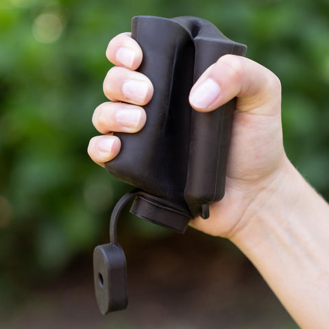 Secret Swig easy-fill-design speeds refills at festivals and events.
