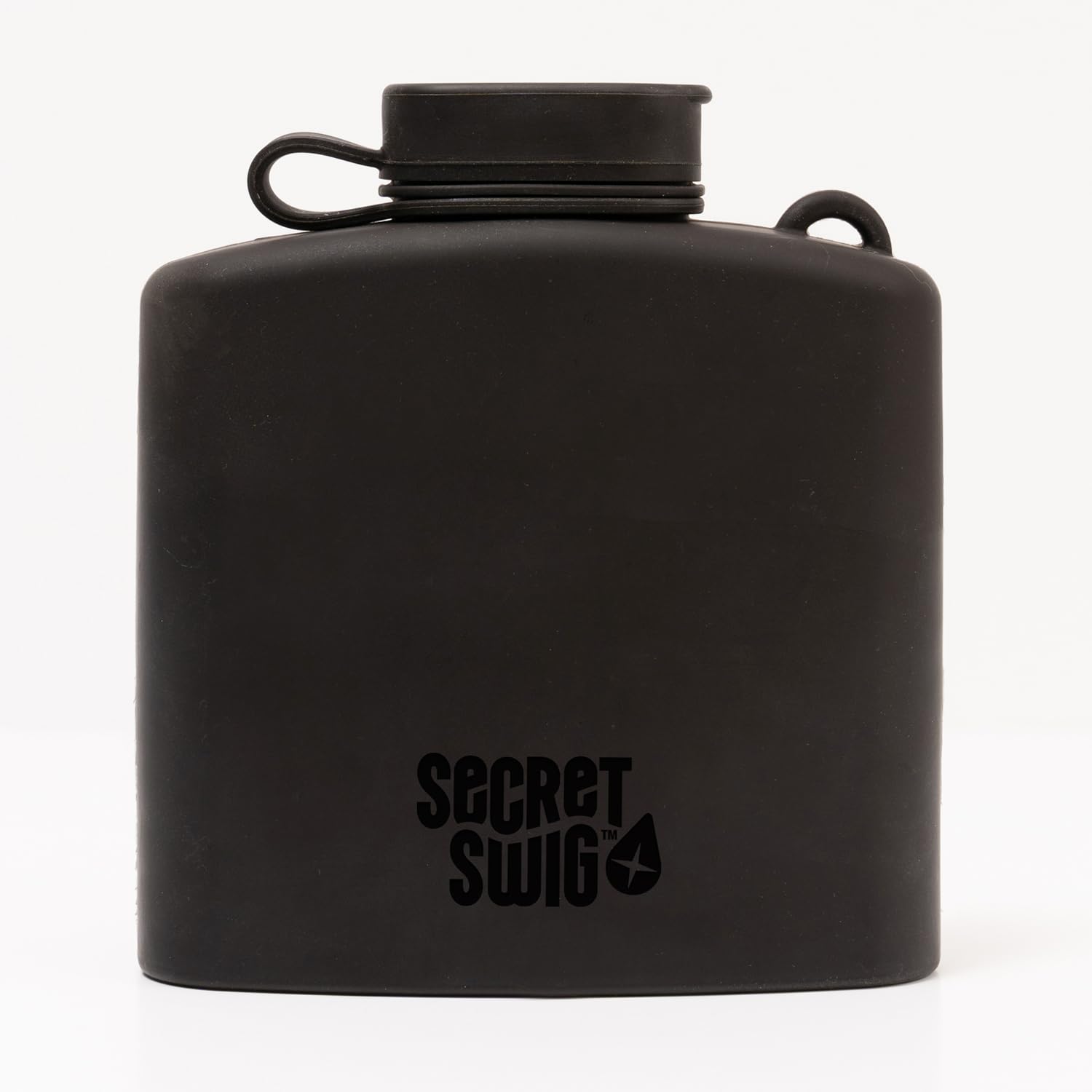 Secret Swig flask-compact: pocket-friendly design for discreet sipping on the go.