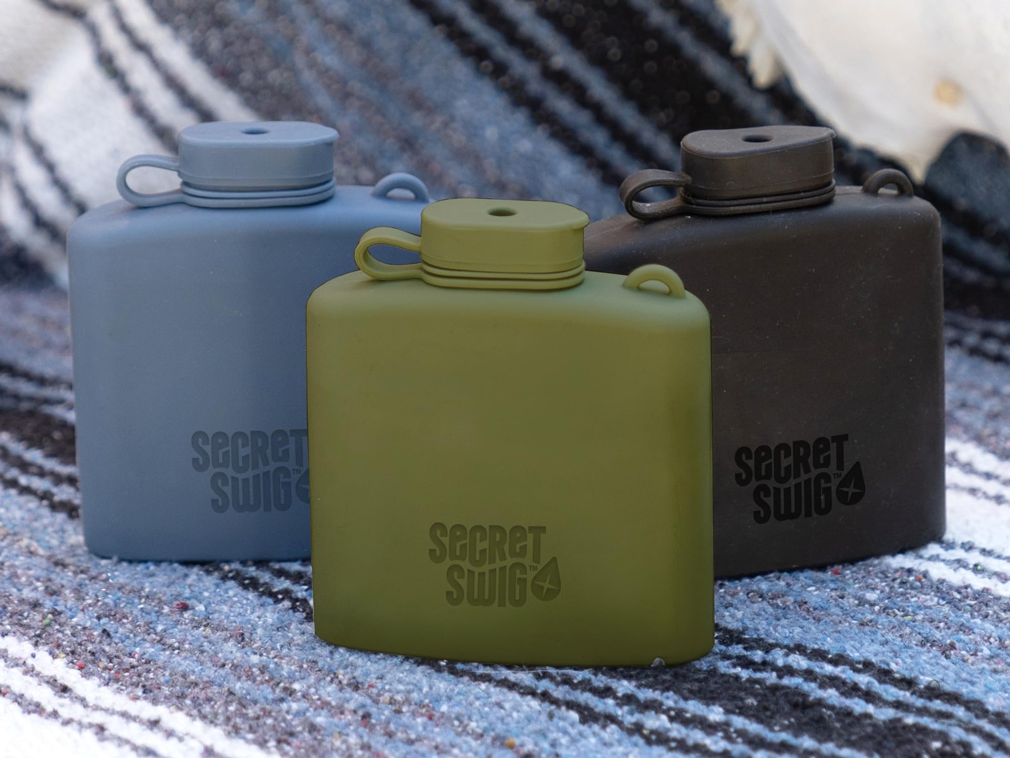Secret Swig sport-event-ready flask slides into bags with minimal bulk.