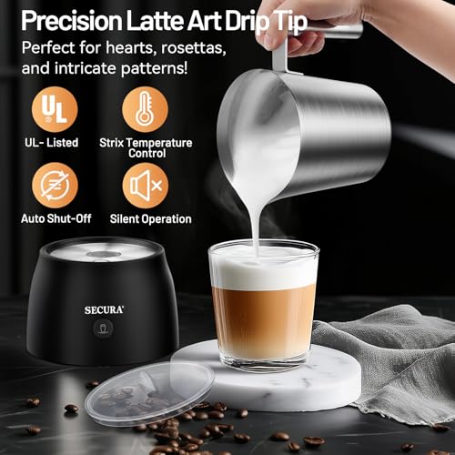 Secura frother cold foam function for iced beverages