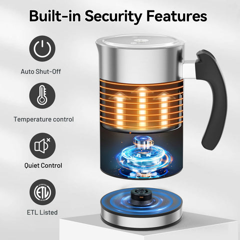 Secura frother detachable base ensuring stable serving